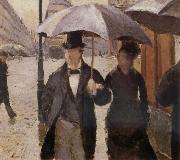 Gustave Caillebotte Detail of Rainy day in Paris oil